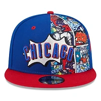 Casquette snapback 9FIFTY MLB Diamond Hero Edition 2025 des Chicago Cubs pour jeunes New Era Royal/Rouge