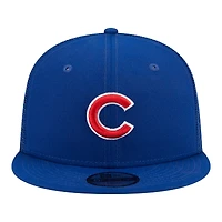 Casquette trucker snapback New Era Royal Chicago Cubs 9FIFTY pour jeunes