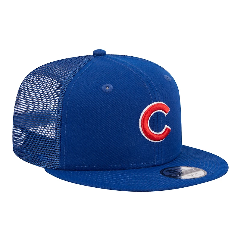 Casquette trucker snapback New Era Royal Chicago Cubs 9FIFTY pour jeunes