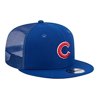 Casquette trucker snapback New Era Royal Chicago Cubs 9FIFTY pour jeunes