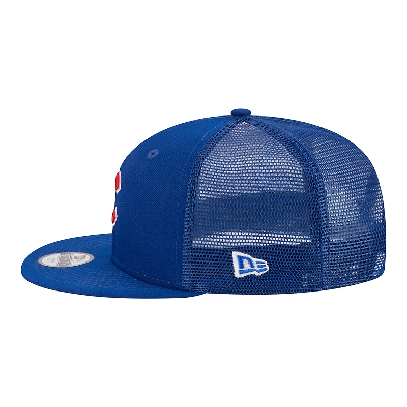 Youth New Era Royal Chicago Cubs 9FIFTY Trucker Snapback Hat