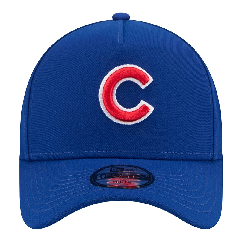 Youth New Era Royal Chicago Cubs 9FORTY A-Frame Adjustable Hat