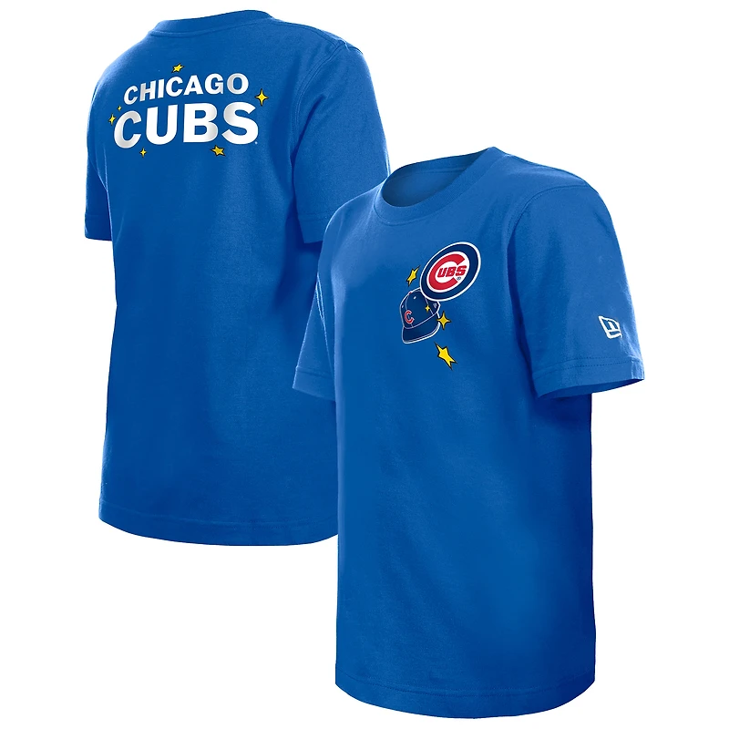 T-shirt New Era Royal Chicago Cubs Stars & Cap pour jeune