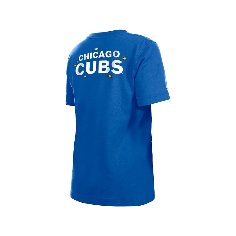 Youth New Era  Royal Chicago Cubs Stars & Cap T-Shirt