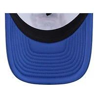 Casquette trucker ajustable New Era blanche/bleu roi Chicago Cubs Food A-Frame 9FORTY pour jeunes