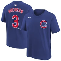 Youth Nike Alex Bregman Royal Chicago Cubs Name & Number T-Shirt