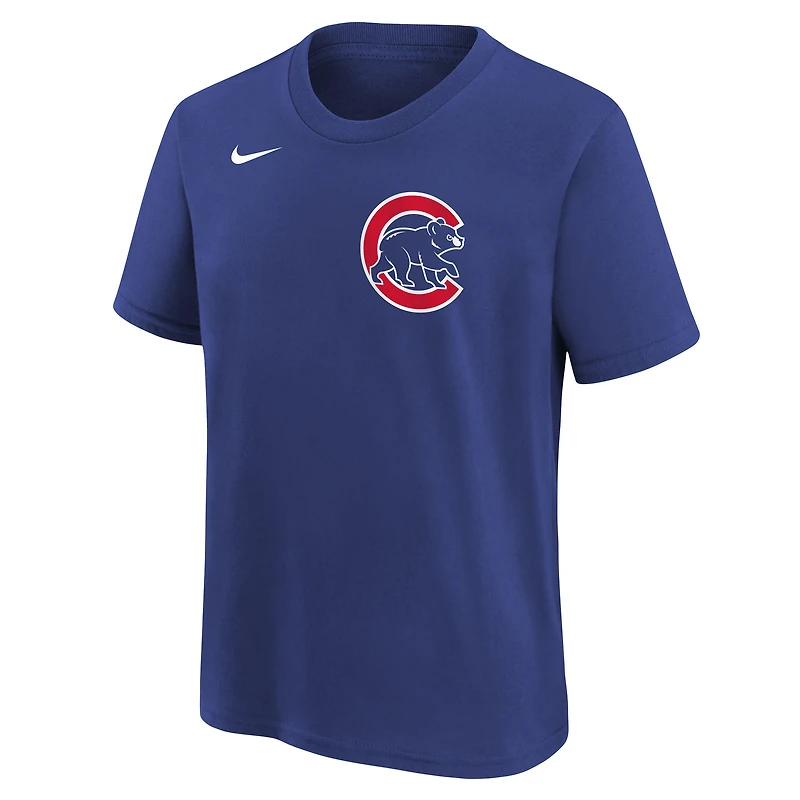 T-shirt Nike pour enfant Dansby Swanson Royal Chicago Cubs, nom et numéro