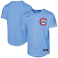 Maillot de stade Nike bleu clair pour jeunes des Cubs Chicago, modèle alternatif 2