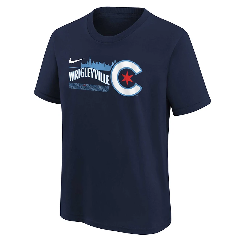 T-shirt Nike Chicago Cubs 2023 City Connect Team bleu marine pour jeune