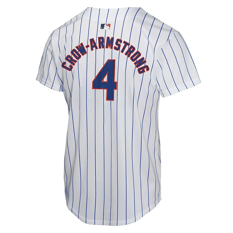 Maillot Nike Pete Crow-Armstrong blanc pour jeune joueur à domicile des Chicago Cubs