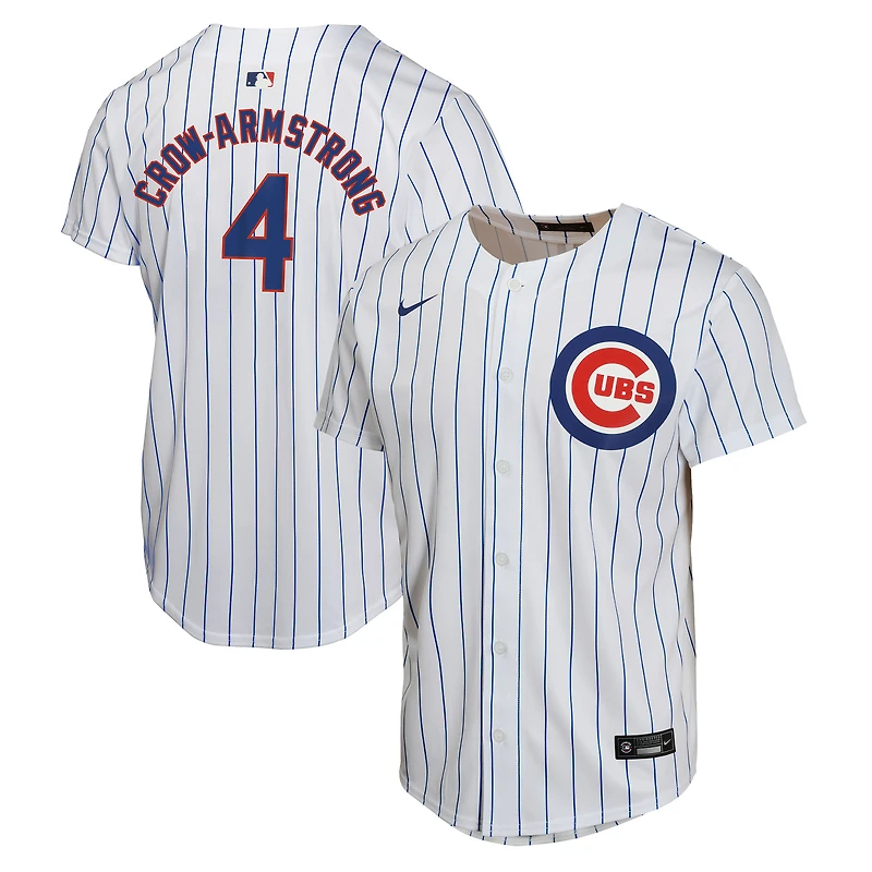 Maillot Nike Pete Crow-Armstrong blanc pour jeune joueur à domicile des Chicago Cubs