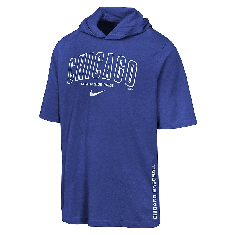 T-shirt à capuche Nike Royal Chicago Cubs Dri-FIT pour jeunes