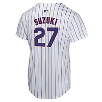 Maillot Nike Seiya Suzuki blanc pour jeune des Chicago Cubs à domicile