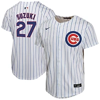 Maillot Nike Seiya Suzuki blanc pour jeune des Chicago Cubs à domicile