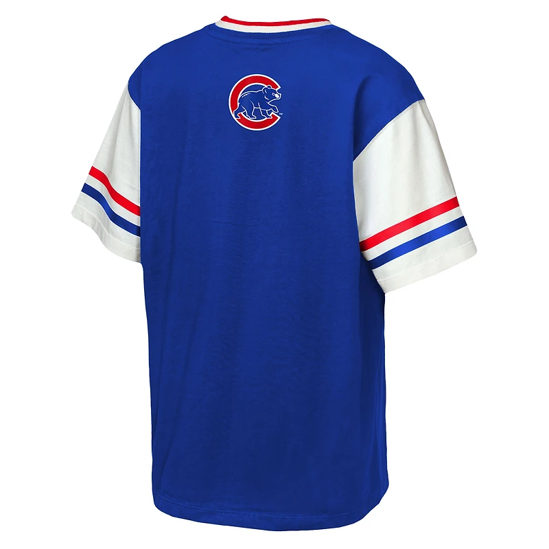 Youth Outerstuff  Royal Chicago Cubs Big League Base Runner Ringer T-Shirt
