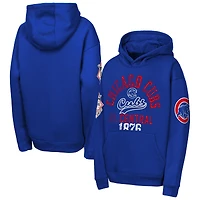 Youth Outerstuff  Royal Chicago Cubs Premium Sweep Fleece Hoodie