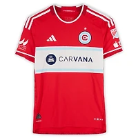 Ariel Lassiter Chicago Fire Autographed Match-Used #11 Red adidas Jersey from the 2024 MLS Season - Size S