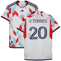 Jairo Torres Chicago Fire Autographed Fanatics Authentic Match-Used #20 White Jersey from the 2023 MLS Season