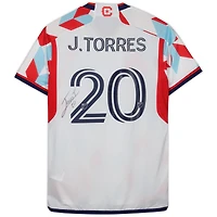 Jairo Torres Chicago Fire Autographed Fanatics Authentic Match-Used #20 White Jersey from the 2023 MLS Season