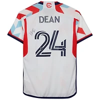 Jonathan Dean Chicago Fire Autographed Fanatics Authentic Match-Used #24 White Jersey from the 2023 MLS Season