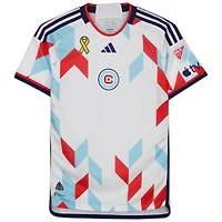 Jonathan Dean Chicago Fire Autographed Fanatics Authentic Match-Used #24 White Jersey from the 2023 MLS Season