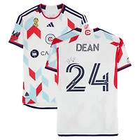 Jonathan Dean Chicago Fire Autographed Match-Used #24 adidas Jersey from the 2024 MLS Season