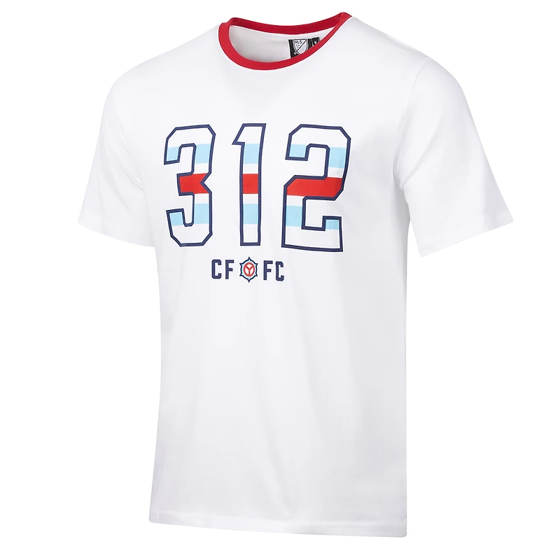 T-shirt décontracté pour homme avec motif sportif et logo des Chicago Fire Game Day blanc en Suède