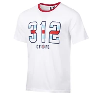 T-shirt décontracté pour homme avec motif sportif et logo des Chicago Fire Game Day blanc en Suède