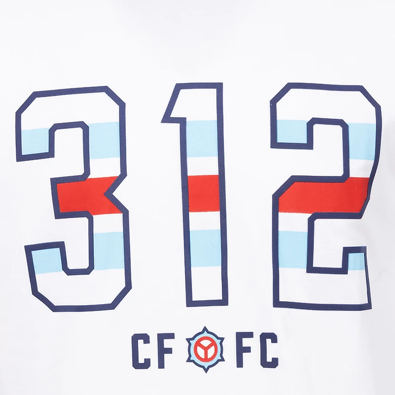 T-shirt décontracté pour homme avec motif sportif et logo des Chicago Fire Game Day blanc en Suède