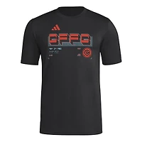 T-shirt d'avant-match adidas Chicago Fire 2026 Anthem AEROREADY noir pour homme
