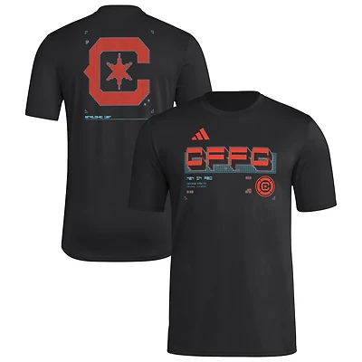 T-shirt d'avant-match adidas Chicago Fire 2026 Anthem AEROREADY noir pour homme