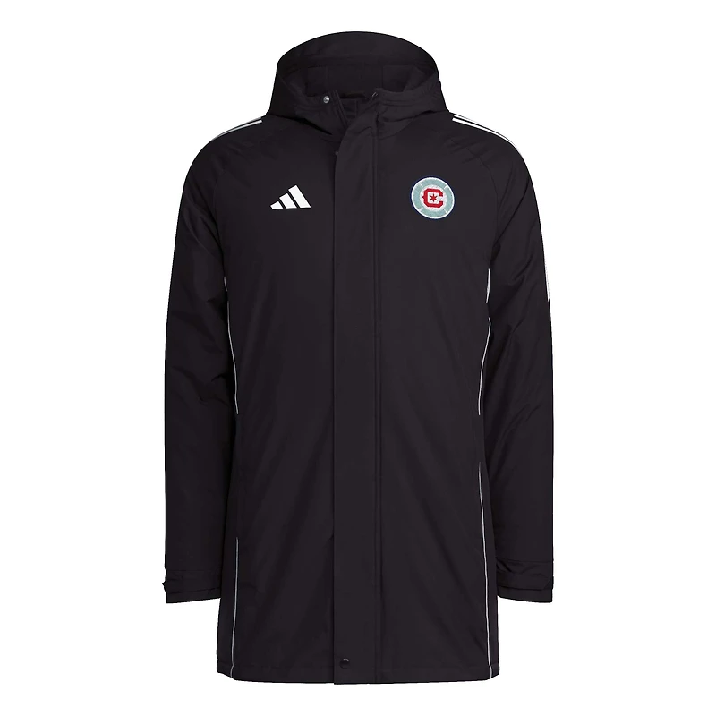 Men's adidas Black Chicago Fire Tiro 24 Full-Zip Hoodie Winter Parka