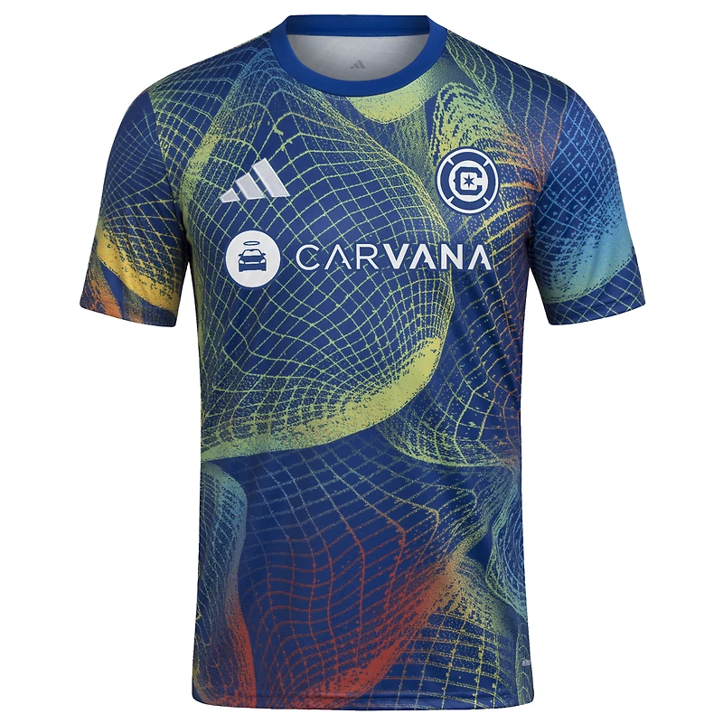 Haut d'avant-match adidas bleu Chicago Fire 2025 United We Play AEROREADY pour homme