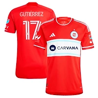 Men's adidas Brian Gutierrez Red Chicago Fire 2024 Return To Authentic Player Jersey