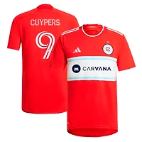 Men's adidas Hugo Cuypers Red Chicago Fire 2024 Return To Replica Player Jersey