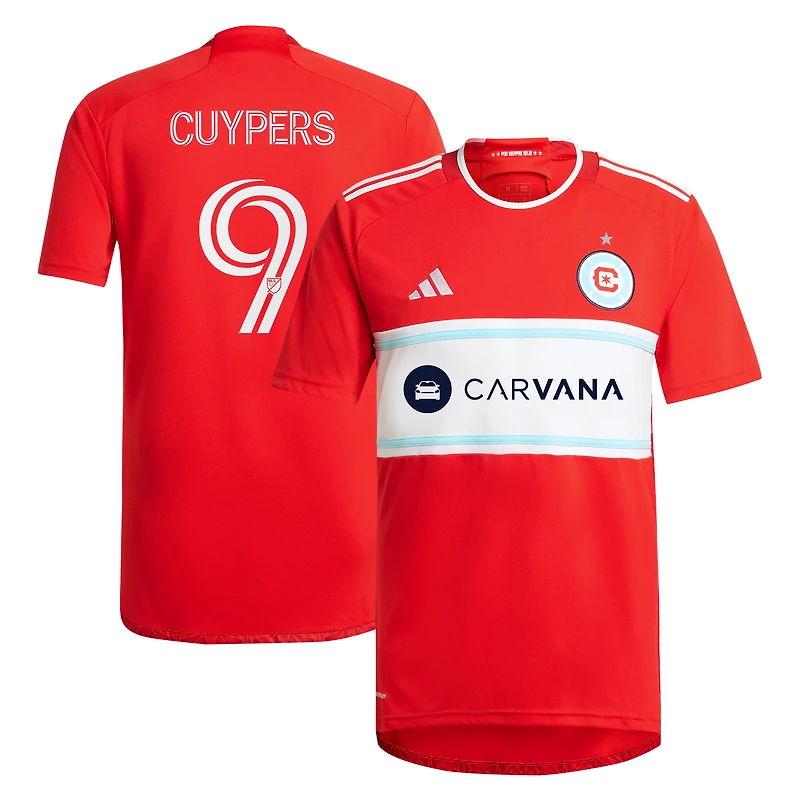 Men's adidas Hugo Cuypers Red Chicago Fire 2024 Return To Replica Player Jersey