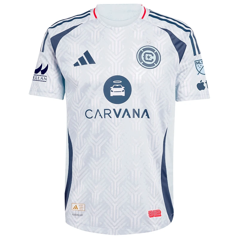 Men's adidas Joel Waterman Light Blue Chicago Fire 2025 The Municipal Kit On-Field Authentic Jersey