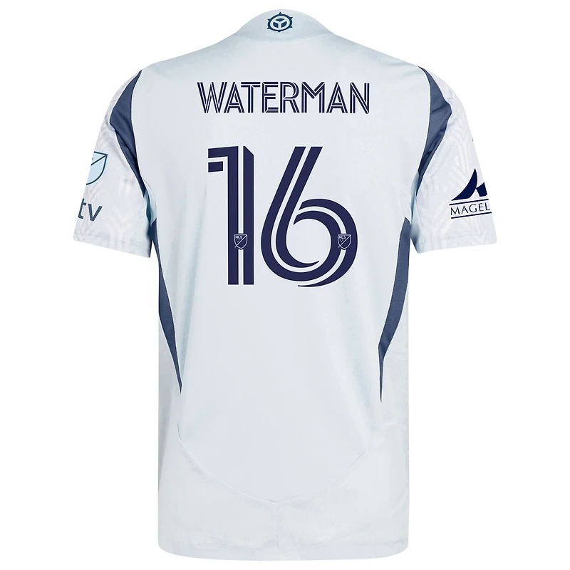 Men's adidas Joel Waterman Light Blue Chicago Fire 2025 The Municipal Kit On-Field Authentic Jersey