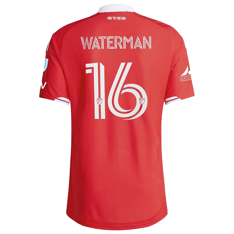 Maillot authentique de terrain adidas Joel Waterman rouge Chicago Fire 2026 Forever Red pour homme