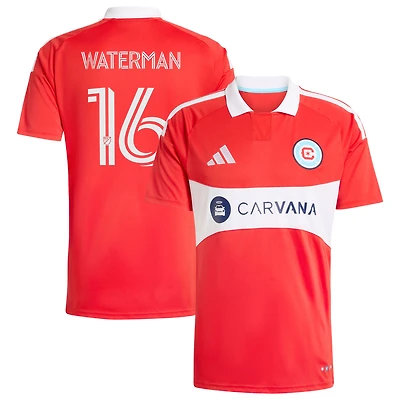 Men's adidas Joel Waterman Red Chicago Fire 2026 Forever Replica Jersey