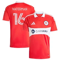Men's adidas Joel Waterman Red Chicago Fire 2026 Forever Replica Jersey