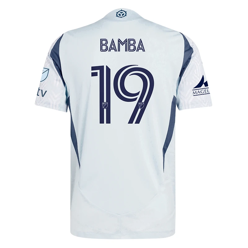 Men's adidas Jonathan Bamba Light Blue Chicago Fire 2025 The Municipal Kit Authentic Player Jersey
