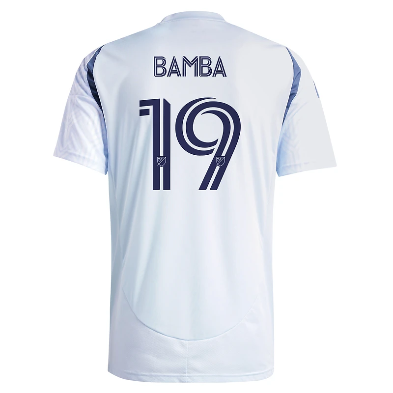 Men's adidas Jonathan Bamba Light Blue Chicago Fire 2025 The Municipal Kit Replica Player Jersey
