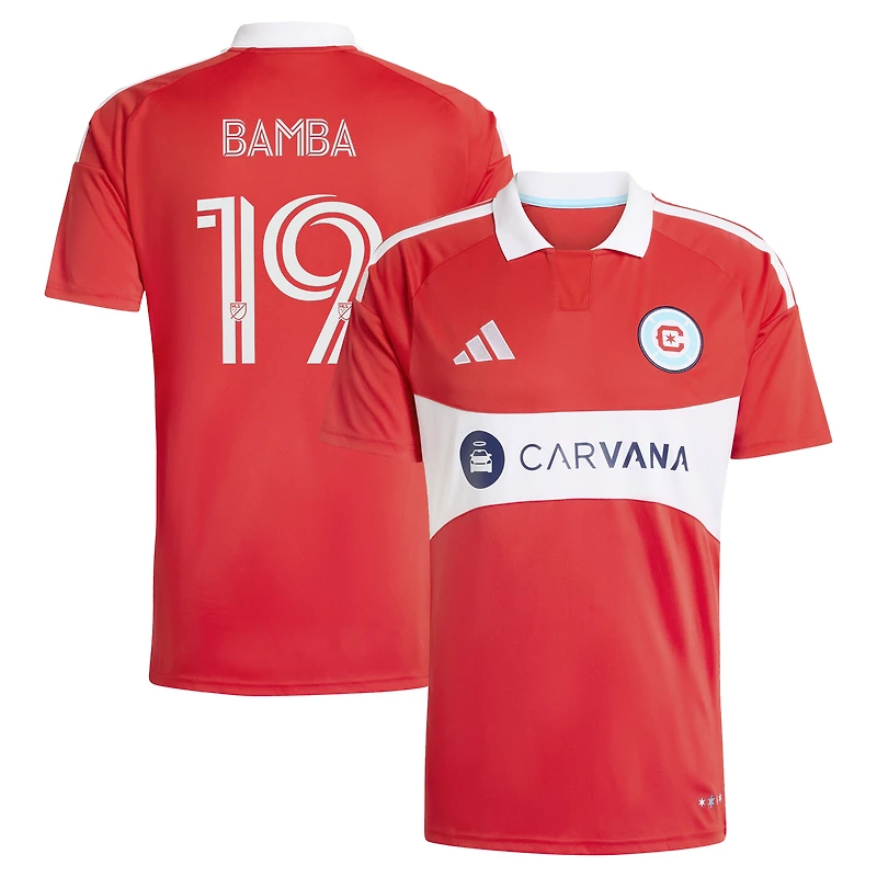 Men's adidas Jonathan Bamba Red Chicago Fire 2026 Forever Replica Jersey