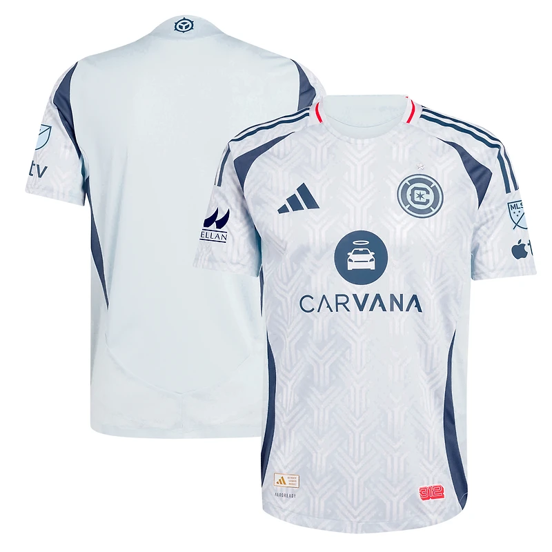 Maillot authentique The Municipal Kit Chicago Fire 2025 bleu clair adidas pour homme