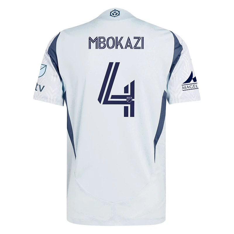 Men's adidas Mbekezeli Mbokazi Light Blue Chicago Fire 2025 The Municipal Kit On-Field Authentic Jersey