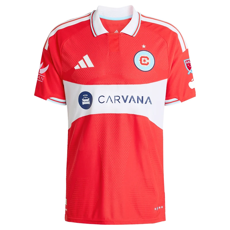 Men's adidas Mbekezeli Mbokazi Red Chicago Fire 2026 Forever On-Field Authentic Patch Jersey