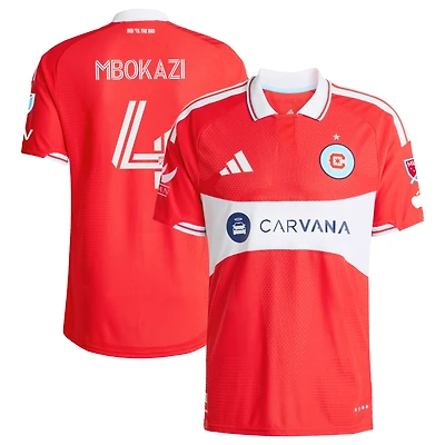 Maillot authentique adidas Mbekezeli Mbokazi rouge Chicago Fire 2026 Forever Red pour homme