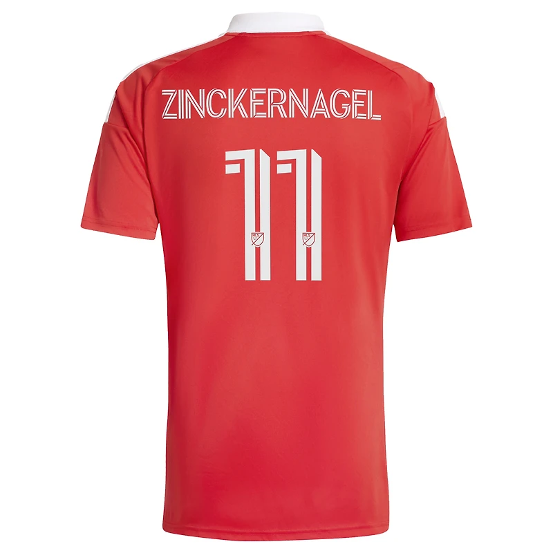 Men's adidas Philip Zinckernagel Red Chicago Fire 2026 Forever Replica Jersey
