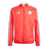 Veste zippée réversible adidas Chicago Fire 2025 Anthem pour homme Rouge/Bleu clair
